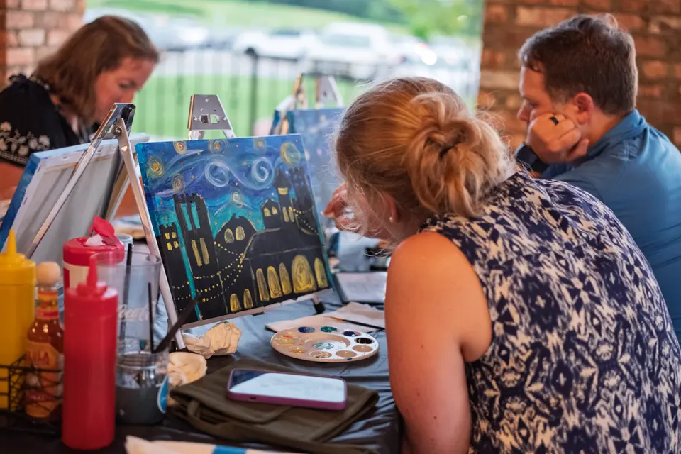 Photo 81 of 83, painting Van Gogh Sky at BridgeWay Brewing Co.