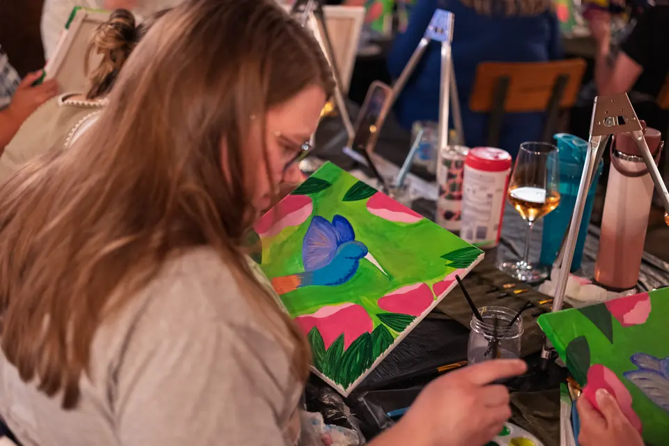 Photo 56 of 63, painting Hummingbird at Greenville Beer Exchange