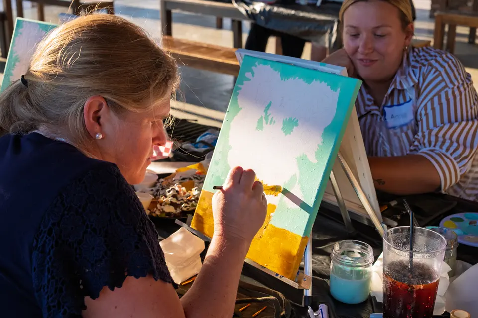 Photo 16 of 55, painting Van Gogh Sunflowers at BridgeWay Brewing Co.