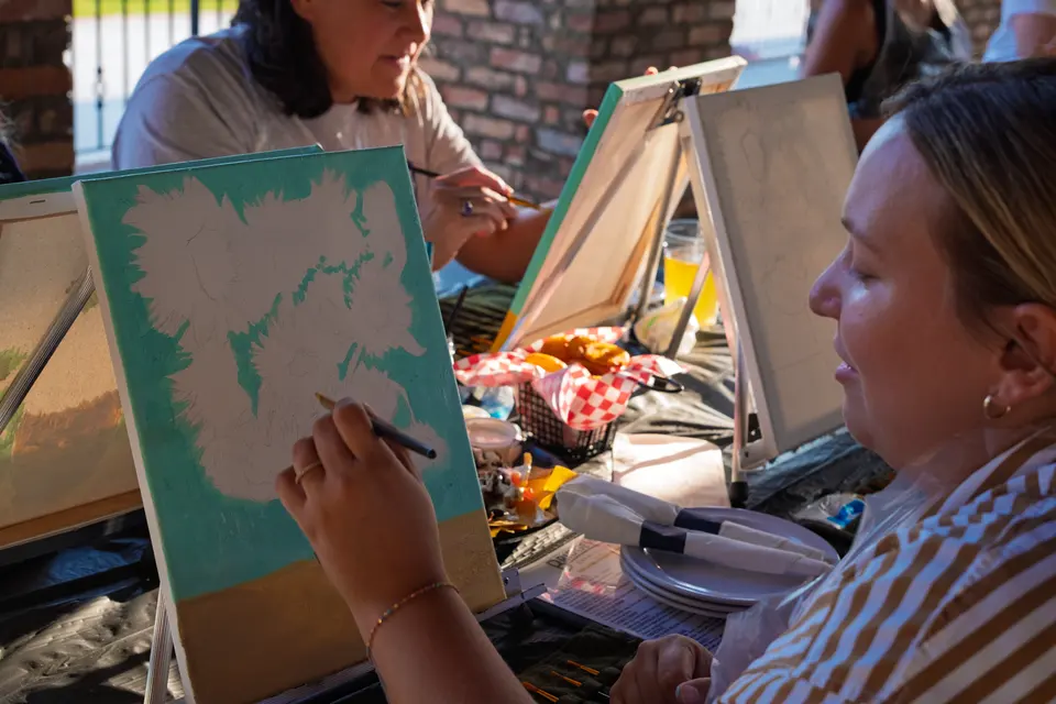 Photo 17 of 55, painting Van Gogh Sunflowers at BridgeWay Brewing Co.