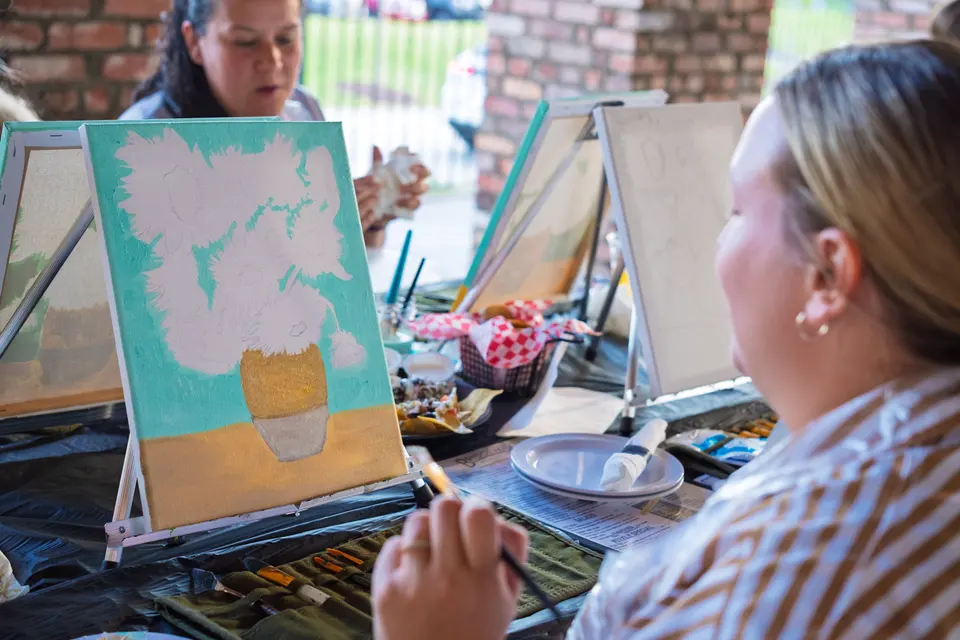 Photo 18 of 55, painting Van Gogh Sunflowers at BridgeWay Brewing Co.