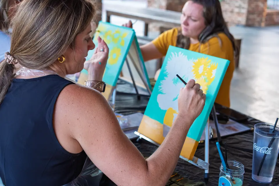 Photo 21 of 55, painting Van Gogh Sunflowers at BridgeWay Brewing Co.