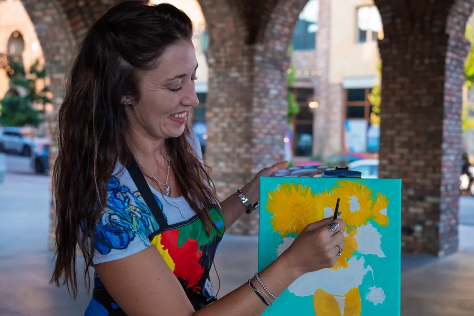 Photo 24 of 55, painting Van Gogh Sunflowers at BridgeWay Brewing Co.