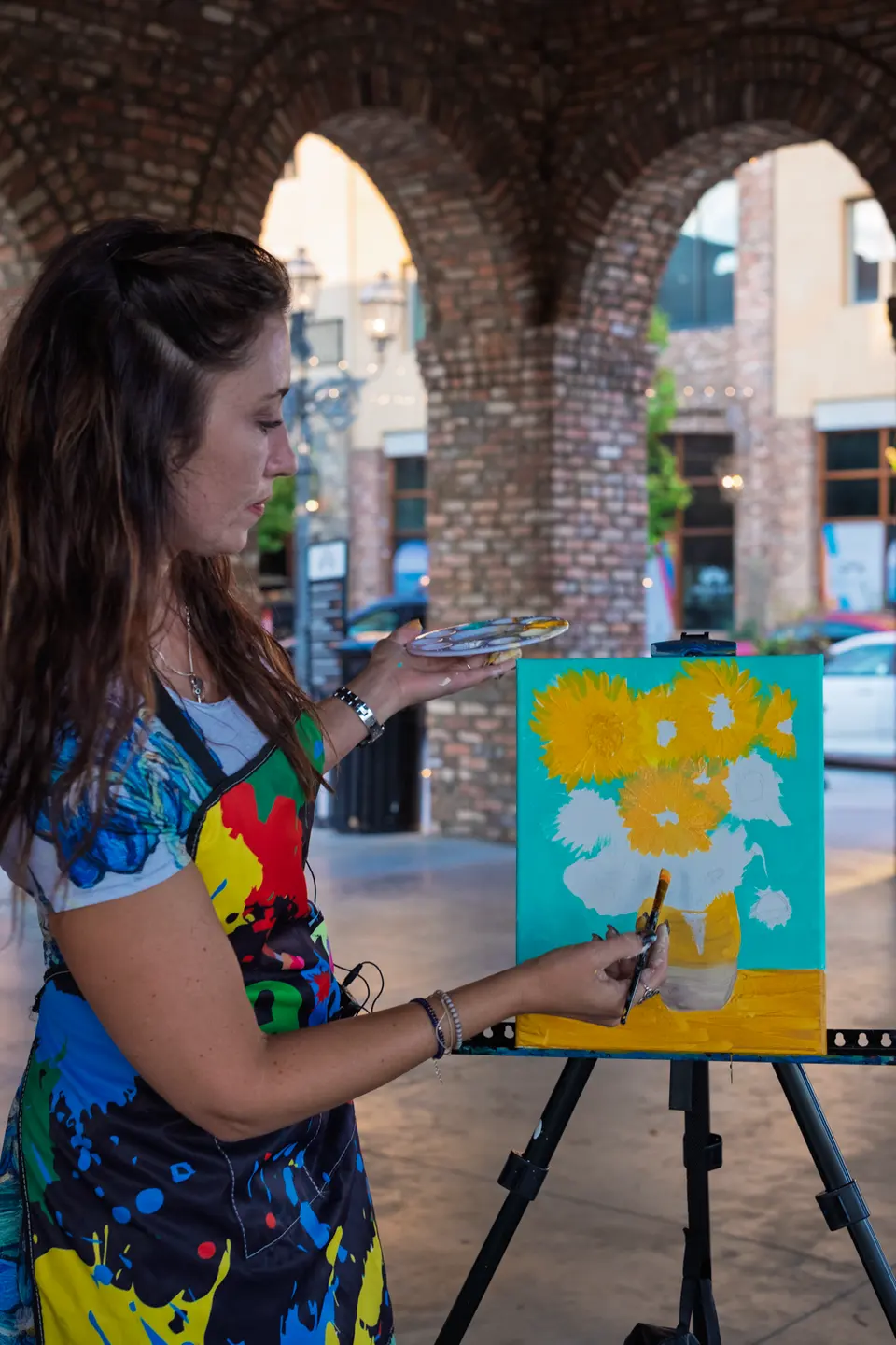 Photo 25 of 55, painting Van Gogh Sunflowers at BridgeWay Brewing Co.
