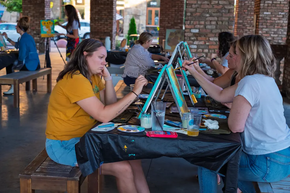 Photo 27 of 55, painting Van Gogh Sunflowers at BridgeWay Brewing Co.