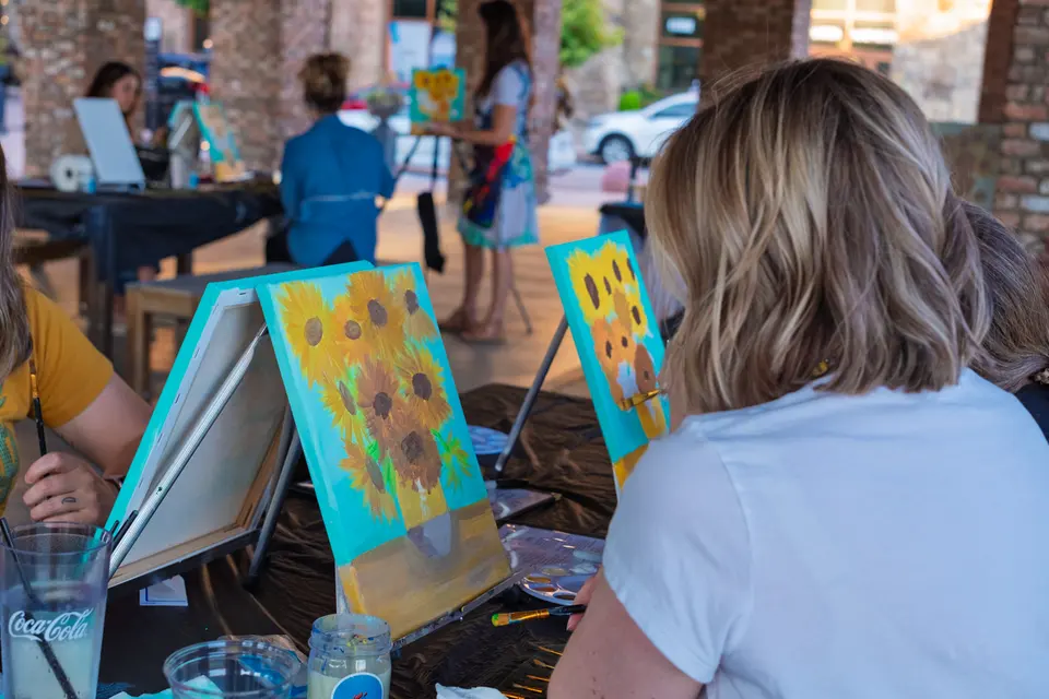 Photo 29 of 55, painting Van Gogh Sunflowers at BridgeWay Brewing Co.