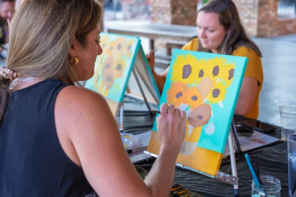 Photo 31 of 55, painting Van Gogh Sunflowers at BridgeWay Brewing Co.
