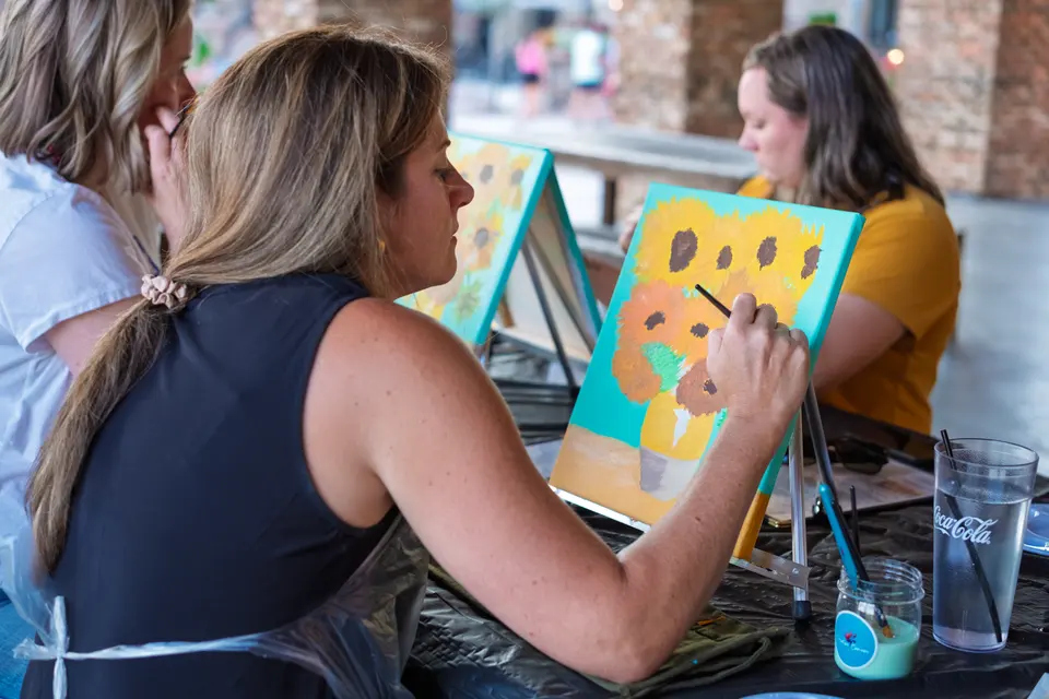 Photo 36 of 55, painting Van Gogh Sunflowers at BridgeWay Brewing Co.