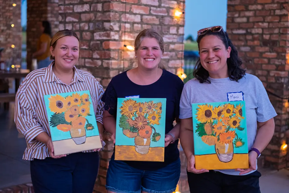 Photo 51 of 55, painting Van Gogh Sunflowers at BridgeWay Brewing Co.