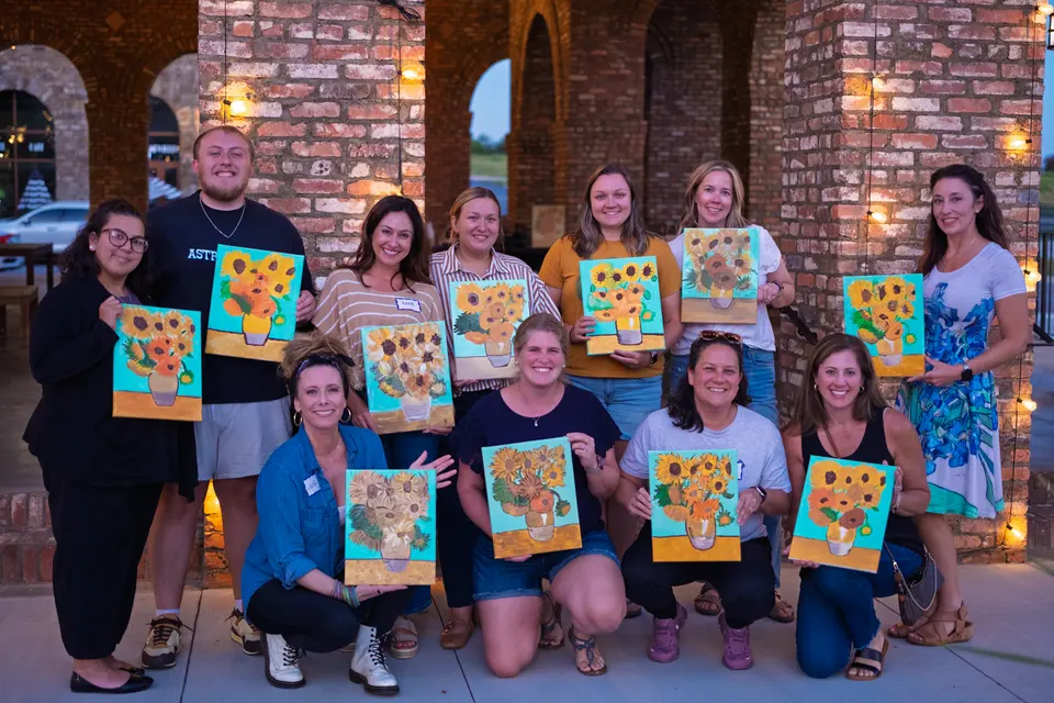Photo 54 of 55, painting Van Gogh Sunflowers at BridgeWay Brewing Co.