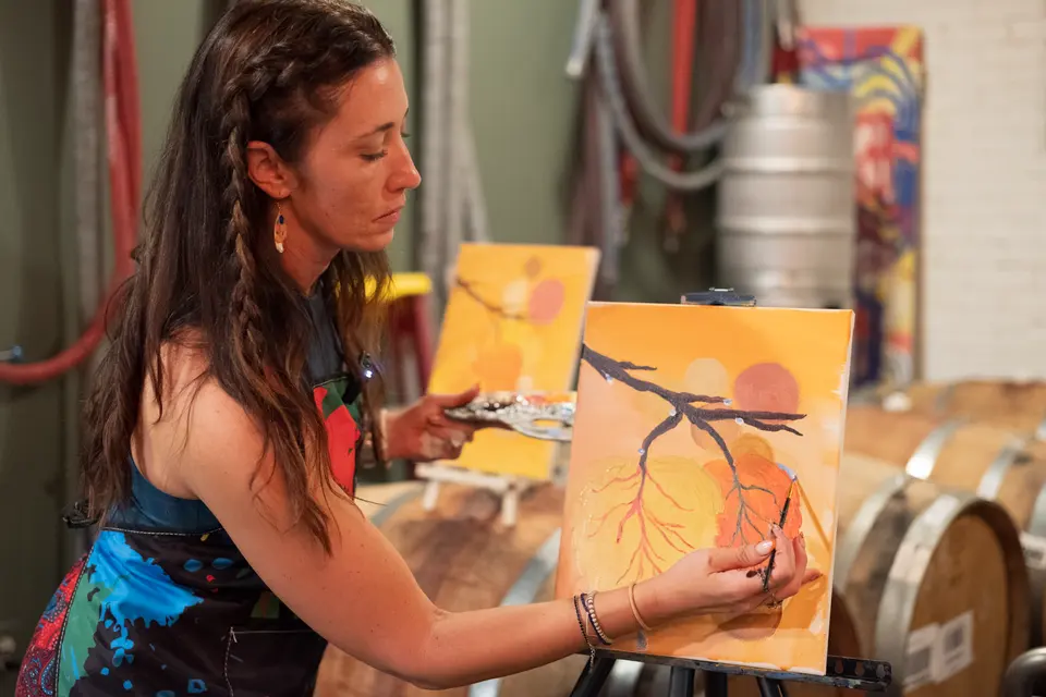 Photo 66 of 67, painting Autumn Leaves at Wild Yarrow Brewing