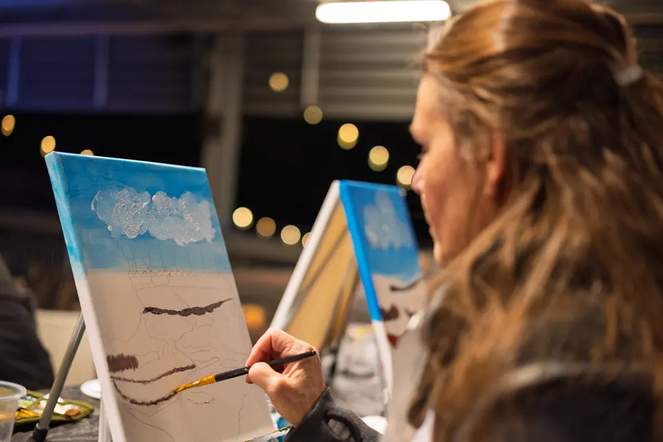 Photo 12 of 88, painting Fall at the Falls at Gather GVL