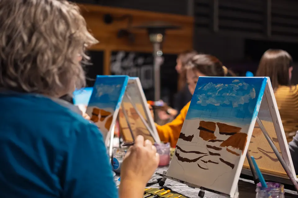 Photo 15 of 88, painting Fall at the Falls at Gather GVL