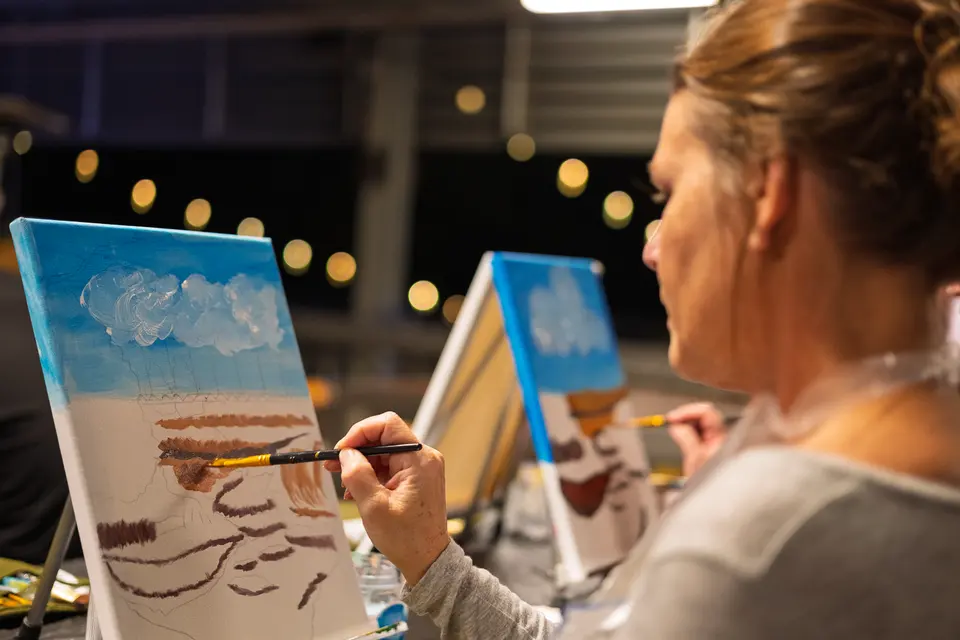 Photo 16 of 88, painting Fall at the Falls at Gather GVL