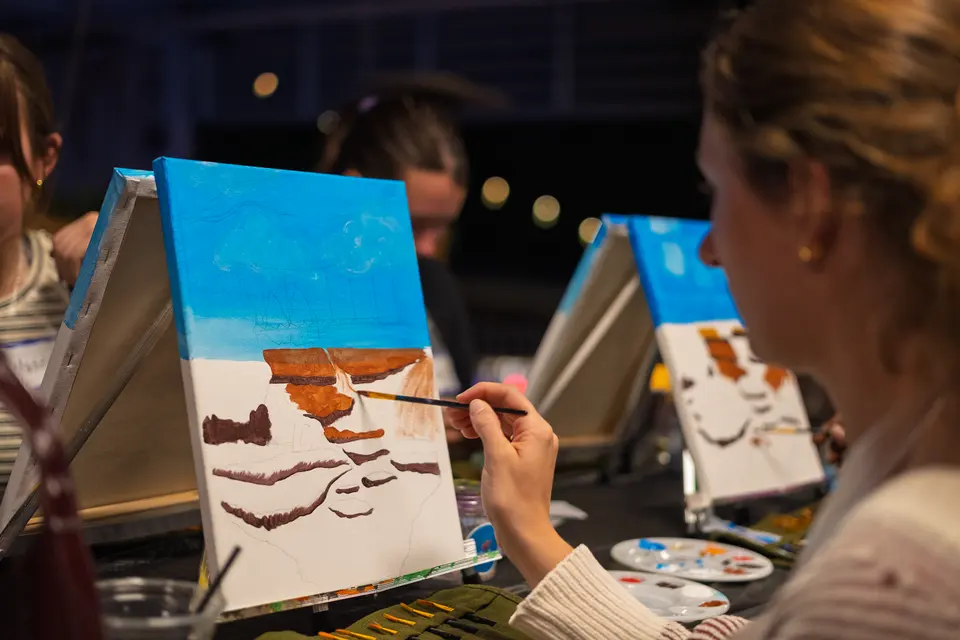 Photo 18 of 88, painting Fall at the Falls at Gather GVL