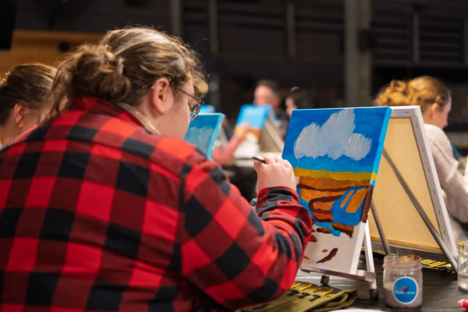 Photo 30 of 88, painting Fall at the Falls at Gather GVL
