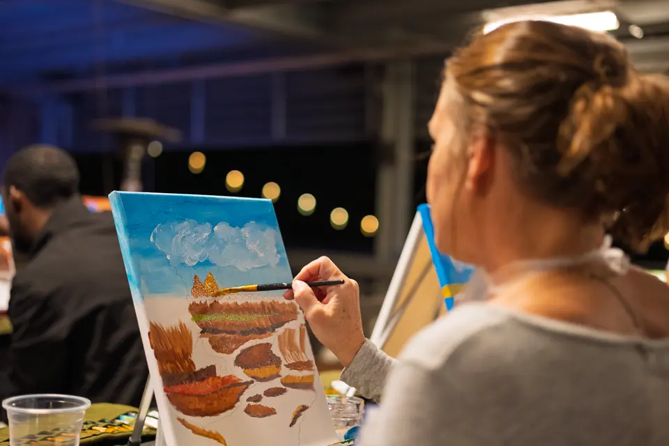Photo 31 of 88, painting Fall at the Falls at Gather GVL