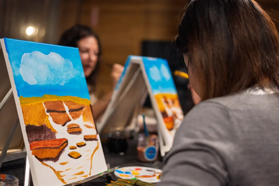 Photo 32 of 88, painting Fall at the Falls at Gather GVL