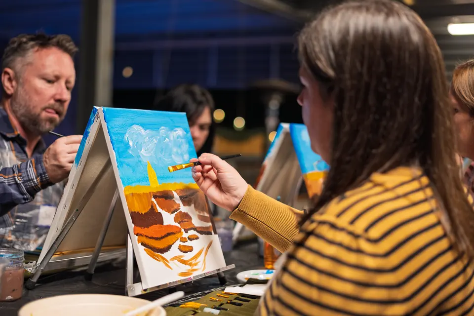 Photo 33 of 88, painting Fall at the Falls at Gather GVL