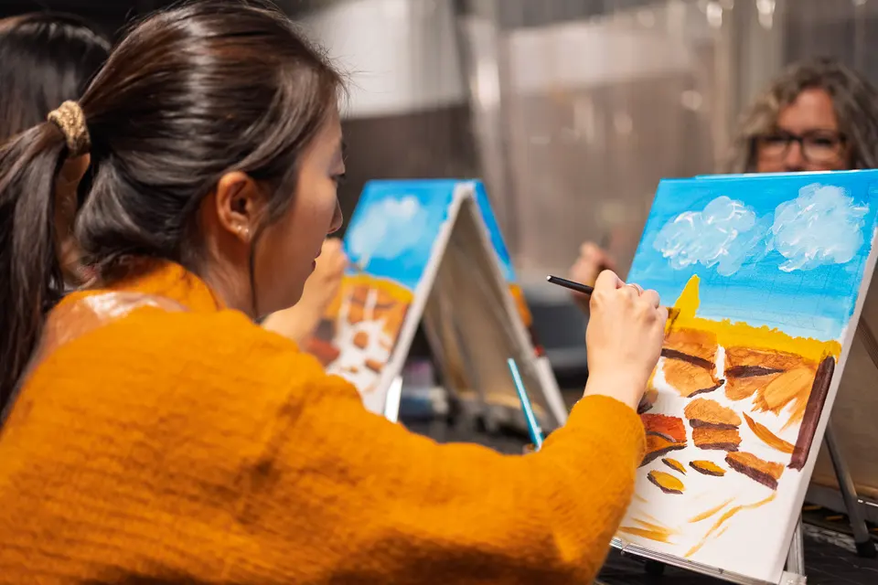 Photo 34 of 88, painting Fall at the Falls at Gather GVL