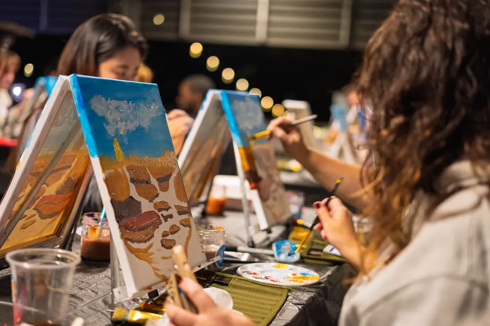 Photo 35 of 88, painting Fall at the Falls at Gather GVL