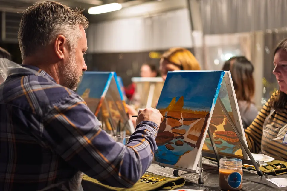 Photo 41 of 88, painting Fall at the Falls at Gather GVL