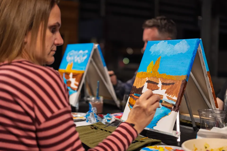 Photo 42 of 88, painting Fall at the Falls at Gather GVL