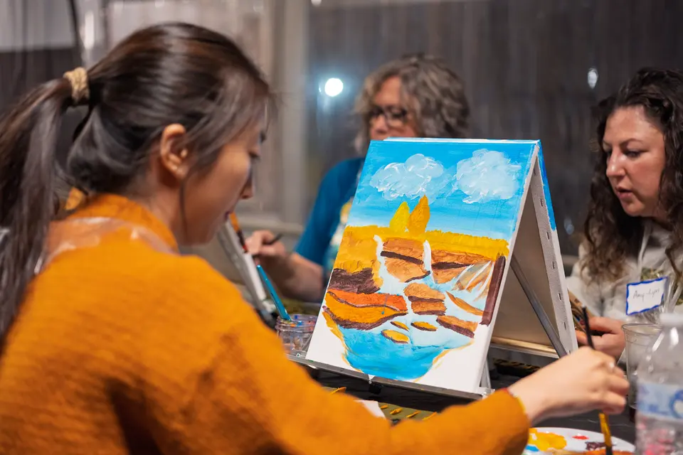 Photo 44 of 88, painting Fall at the Falls at Gather GVL