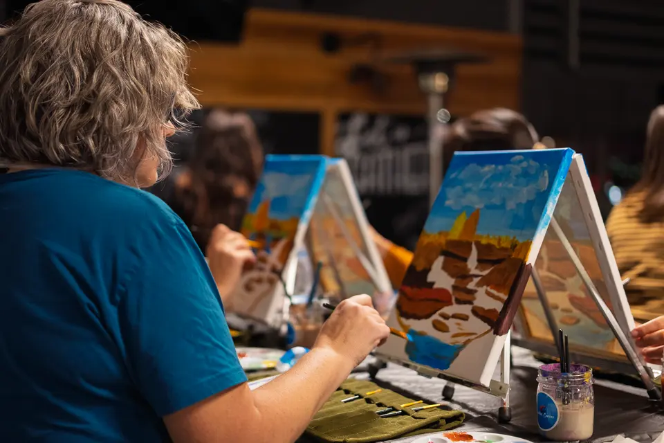 Photo 45 of 88, painting Fall at the Falls at Gather GVL