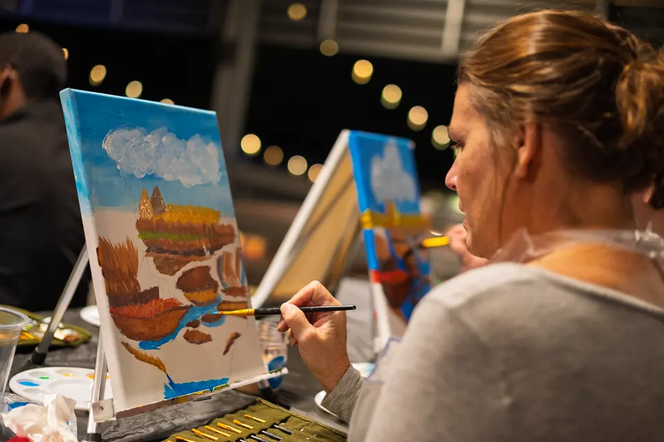 Photo 48 of 88, painting Fall at the Falls at Gather GVL