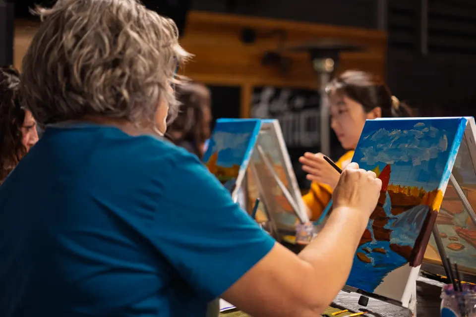 Photo 49 of 88, painting Fall at the Falls at Gather GVL