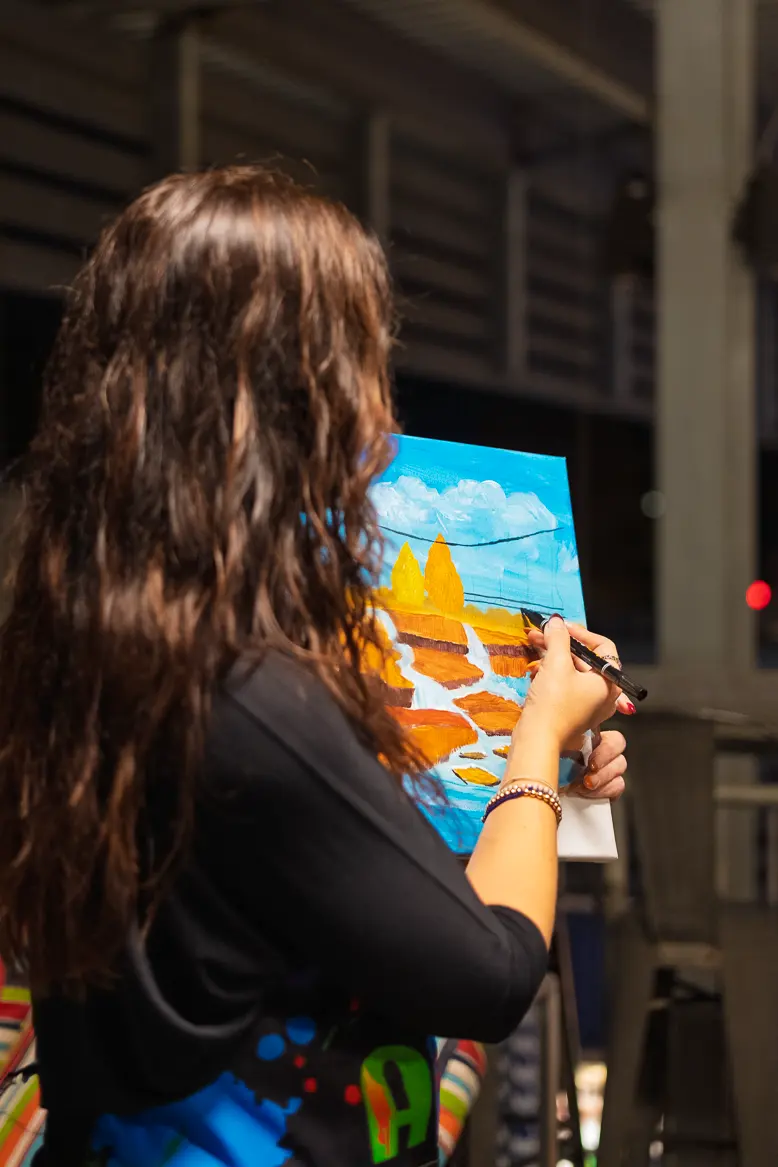 Photo 51 of 88, painting Fall at the Falls at Gather GVL