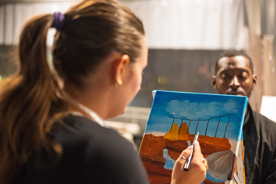 Photo 52 of 88, painting Fall at the Falls at Gather GVL