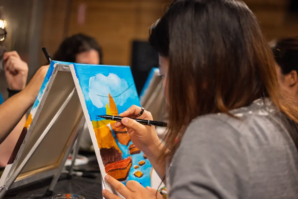 Photo 54 of 88, painting Fall at the Falls at Gather GVL