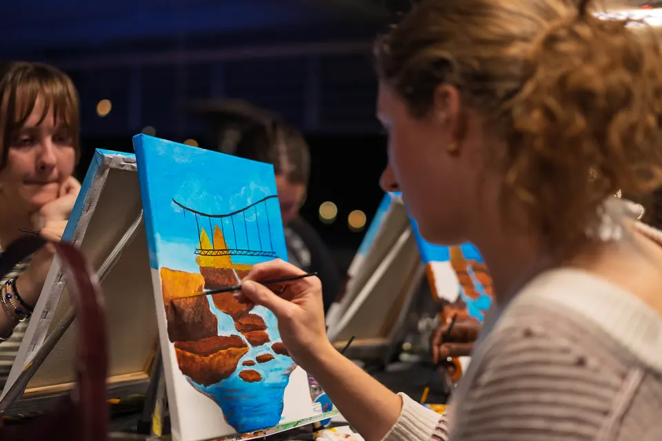 Photo 60 of 88, painting Fall at the Falls at Gather GVL