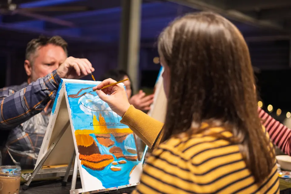 Photo 63 of 88, painting Fall at the Falls at Gather GVL