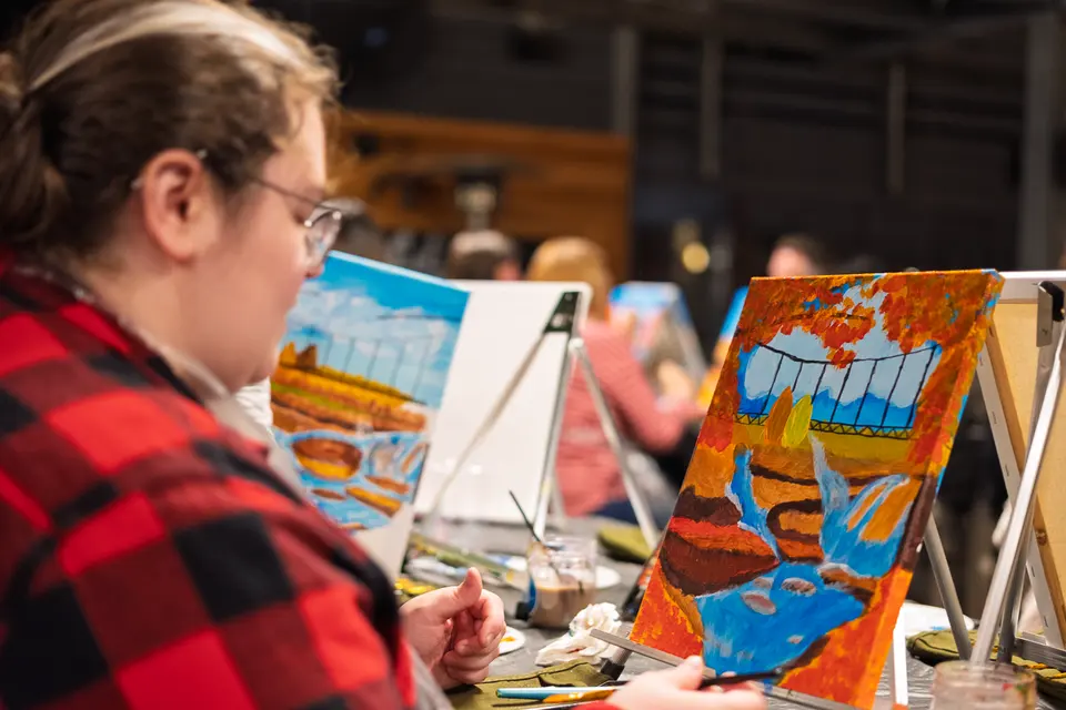 Photo 65 of 88, painting Fall at the Falls at Gather GVL