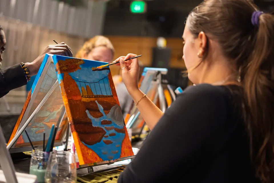 Photo 71 of 88, painting Fall at the Falls at Gather GVL