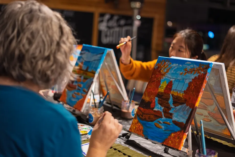 Photo 74 of 88, painting Fall at the Falls at Gather GVL