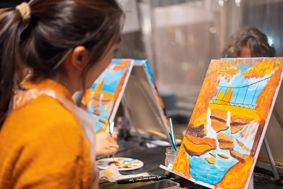 Photo 78 of 88, painting Fall at the Falls at Gather GVL