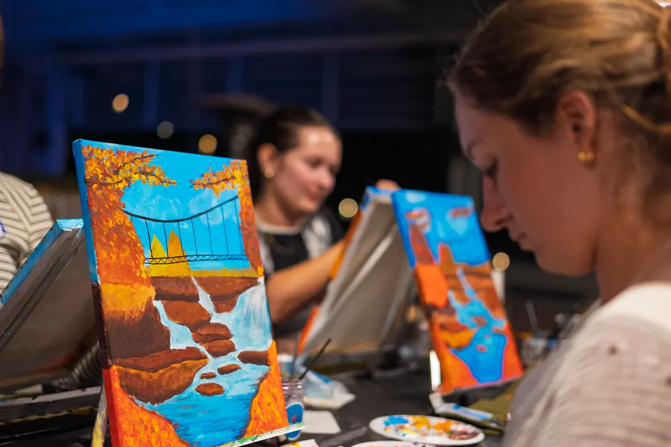 Photo 81 of 88, painting Fall at the Falls at Gather GVL