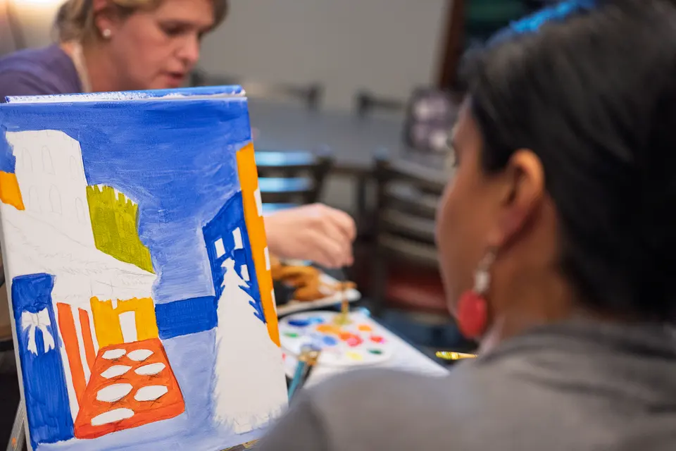 Photo 19 of 62, painting Holiday Cafe Terrace at Night at BridgeWay Brewing Co.