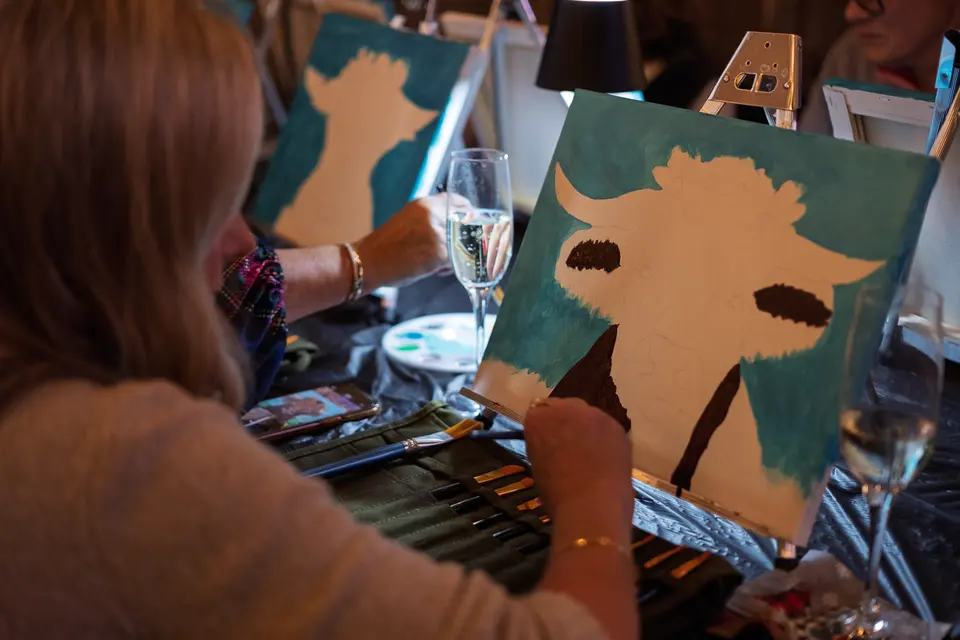 Photo 15 of 93, painting Highland Bull at Stubborn Mule Restaurant & Brewery