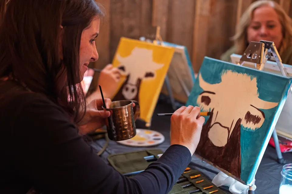 Photo 16 of 93, painting Highland Bull at Stubborn Mule Restaurant & Brewery