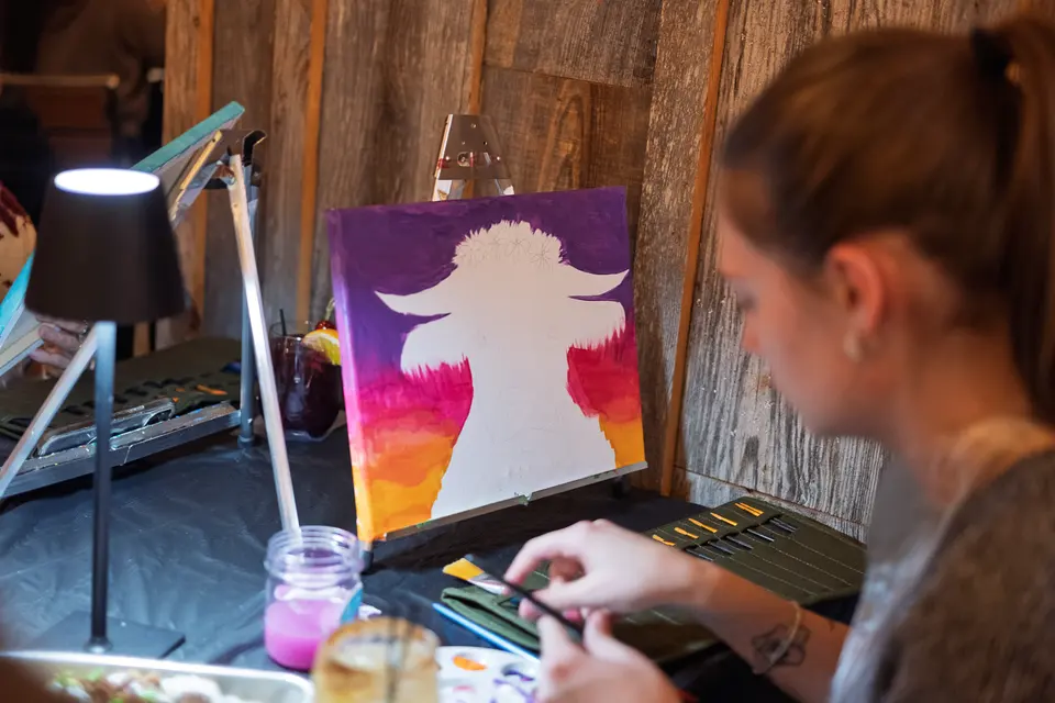 Photo 17 of 93, painting Highland Bull at Stubborn Mule Restaurant & Brewery