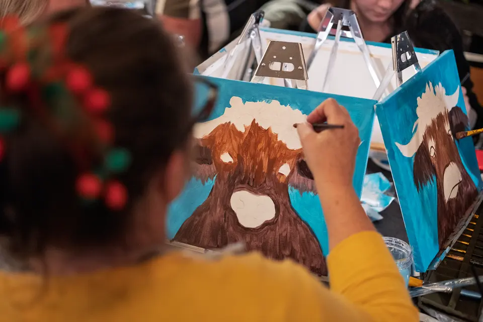 Photo 24 of 93, painting Highland Bull at Stubborn Mule Restaurant & Brewery