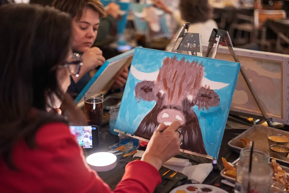 Photo 26 of 93, painting Highland Bull at Stubborn Mule Restaurant & Brewery