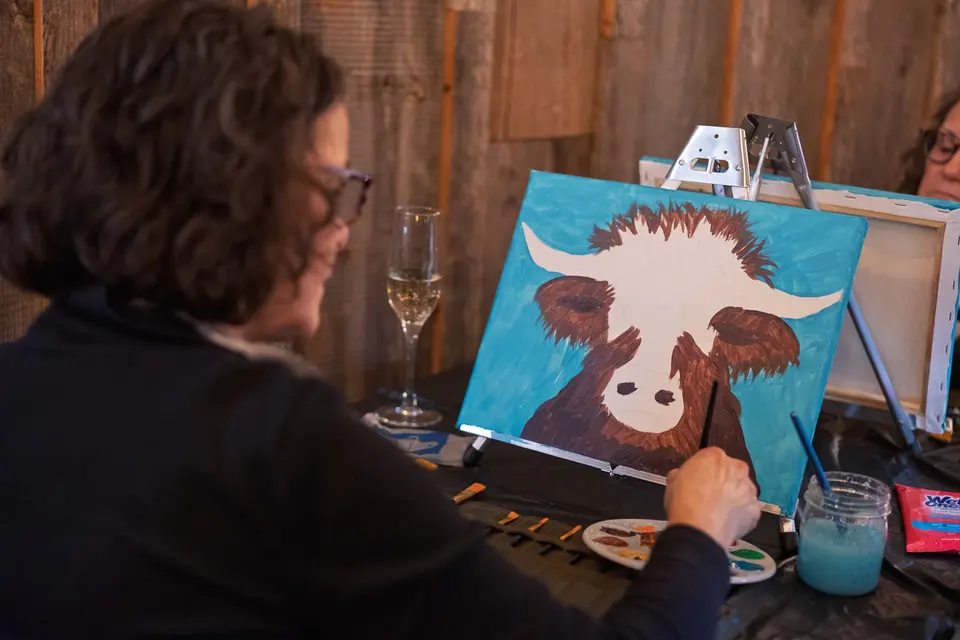 Photo 32 of 93, painting Highland Bull at Stubborn Mule Restaurant & Brewery