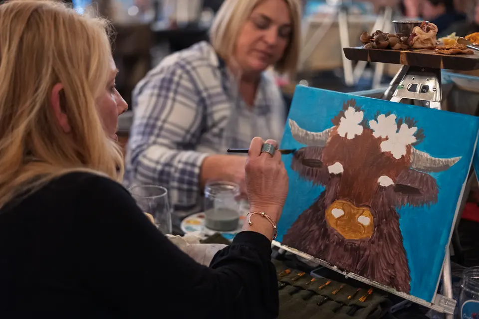 Photo 39 of 93, painting Highland Bull at Stubborn Mule Restaurant & Brewery