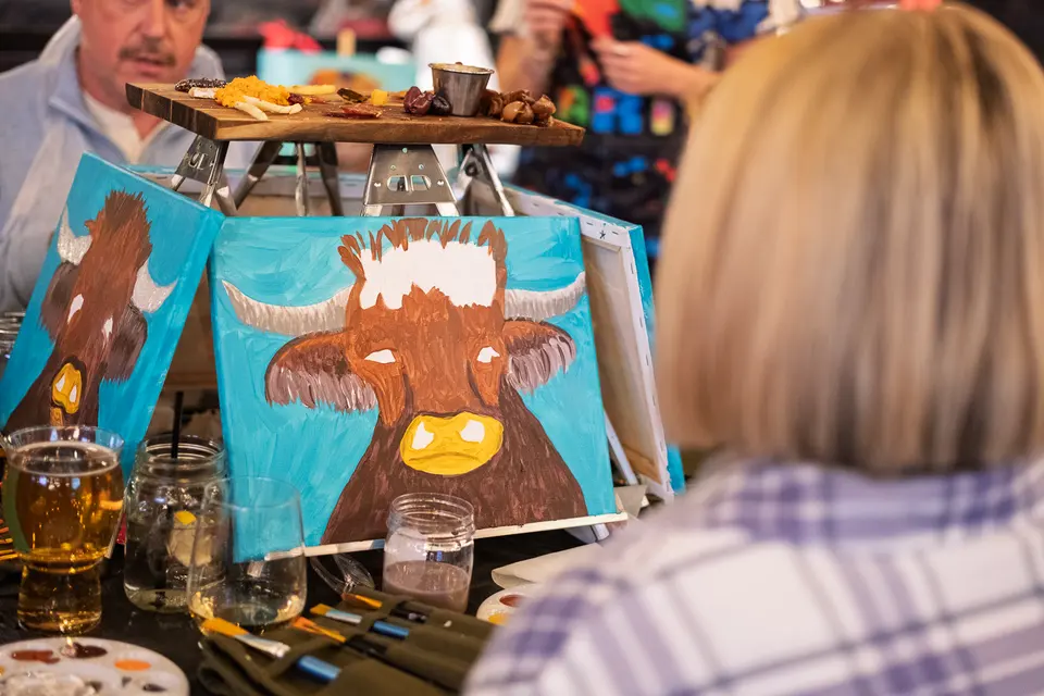 Photo 41 of 93, painting Highland Bull at Stubborn Mule Restaurant & Brewery
